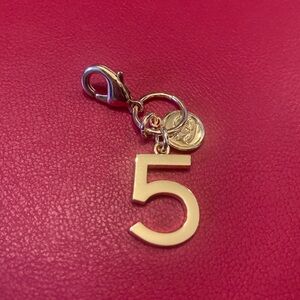 Authentic CHANEL Holiday Double Charm 5 Pendant